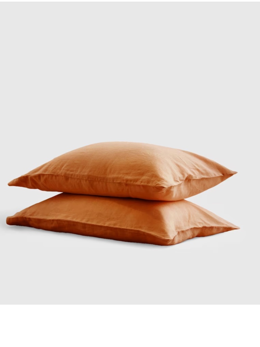 Quince European Linen Pillow Cases-Terra Cotta